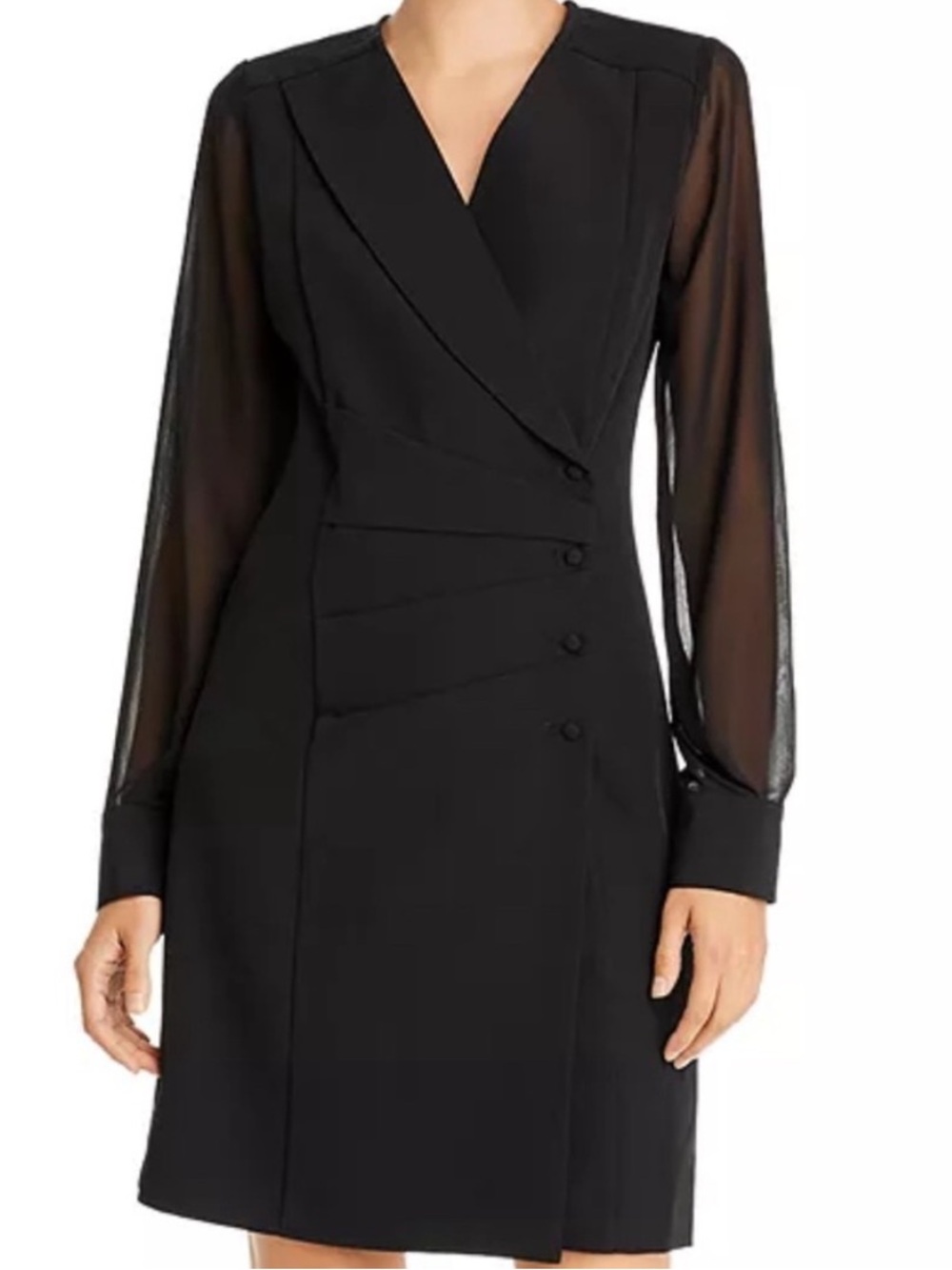 Nanette Lepore Black Dress with Wrap Detail